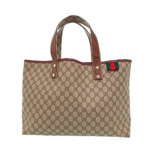 Gucci handbag beige brown GG canvas tote bag